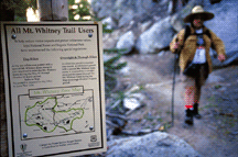 A Hiker on the Mount Whitney Trail