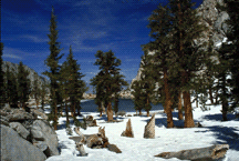 The view as you approach Lone Pine Lake