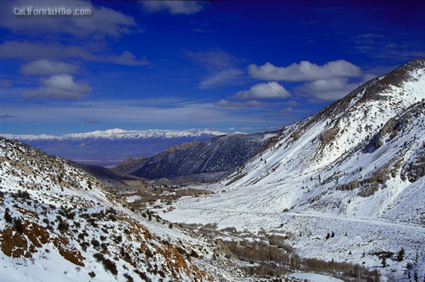Looking North East towards Aspendell, and the White Mountains